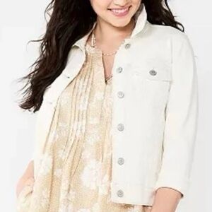 Bagatelle Collection Cream Denim Jacket